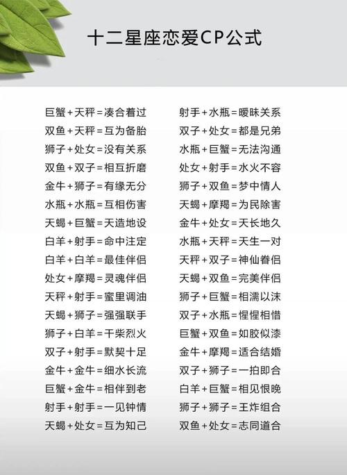 射手座爱情匹配星座排行榜图片 射手座绝配星座排名