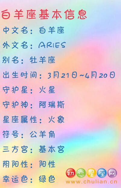 1990白羊座的幸运数字 1990年的上升星座查询