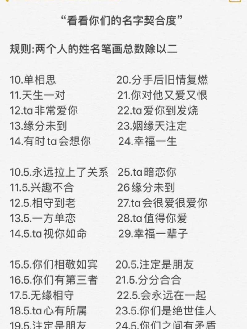 情侣名字笔画配对笔画差 男女名字缘分配对看笔画