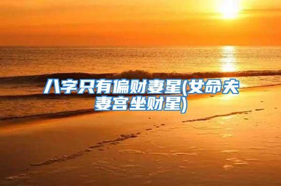 八字偏财为妻的命运详解 八字中带偏财娶二房吗