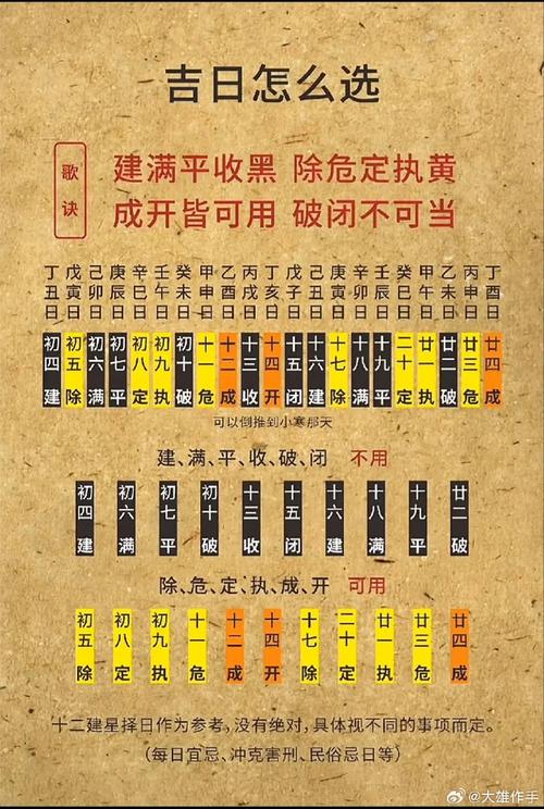 道教黄道吉日 道教良辰吉日