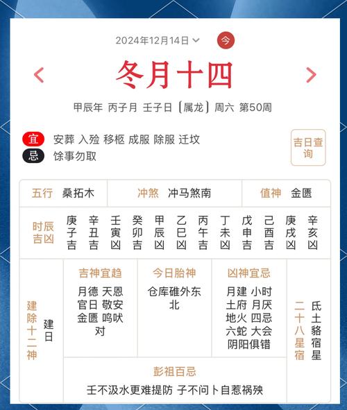 农历14日黄道吉日查询 14日黄历吉日查询
