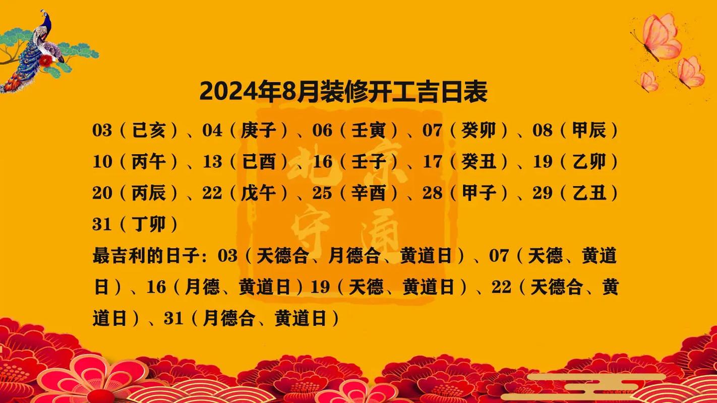 八月份入住装修好吗吉日(八月份装修好不好)