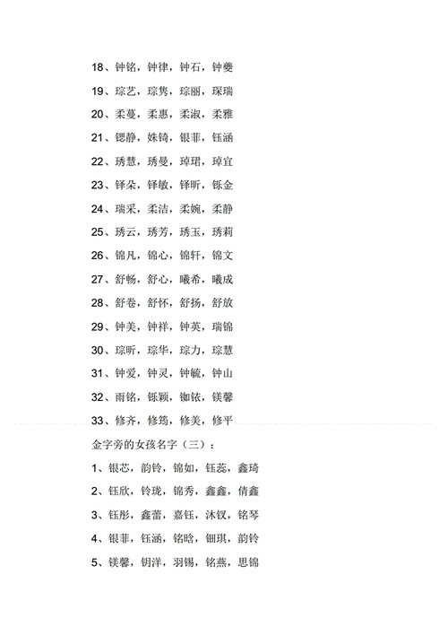 16画属金的字女孩名字大全 起名十六画属金的字