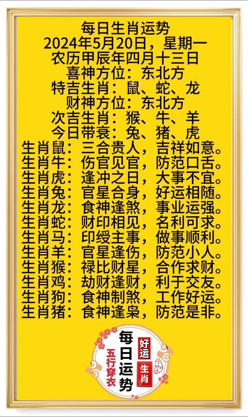 属相运势今日运势查询吉凶 生肖运势查询今日