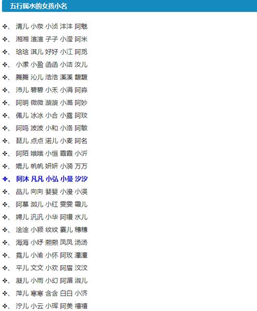 生辰八字缺水起名大全 五行缺水取名大全洋气