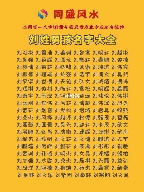 2025属狗刘姓宝宝起名 刘姓男孩狗年100分的名字